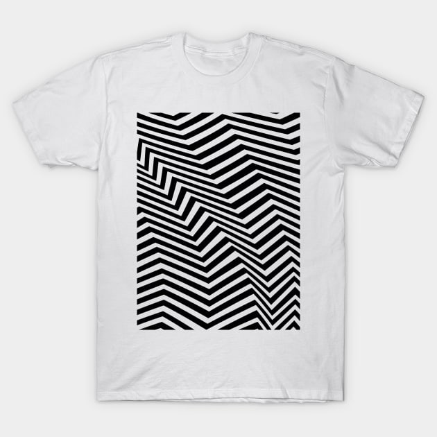 Curved Op-art ZigZag T-Shirt by arkitekta